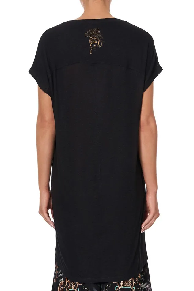 Women Loungewear Camilla Long Scoop Back Hem TShirt Slave To The Rhythm