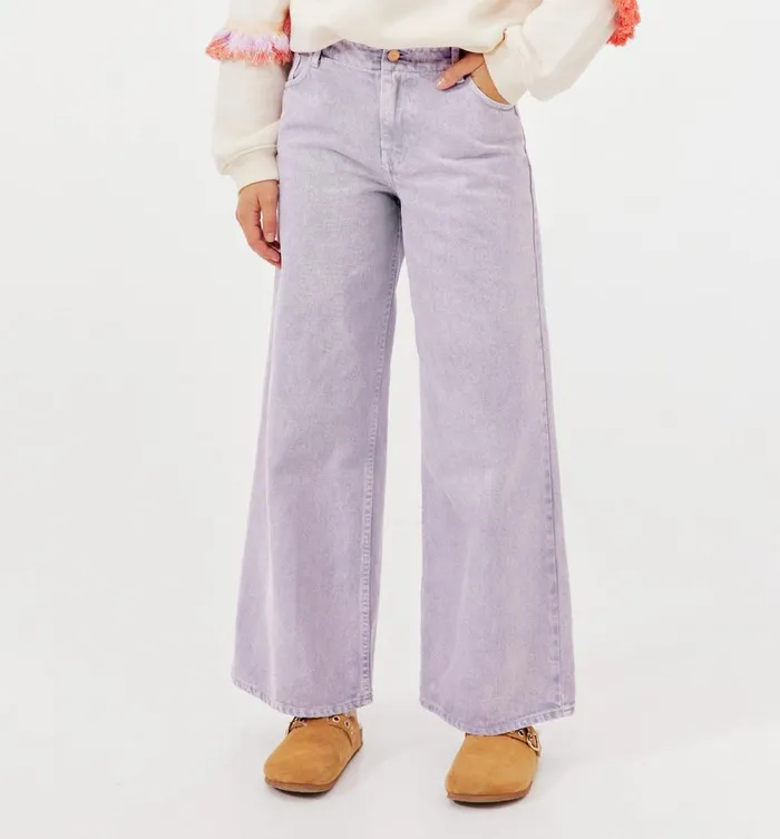 Women LowRise Wideleg Jeans 8211 Light Lilac Promod Jeans Women LowRise Wideleg Jeans 8211 Light Lilac Promod Jeans