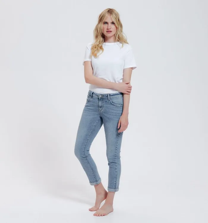 Women Lucien Girlfriend Jeans 8211 Light Denim Promod Jeans