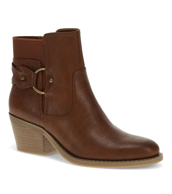 Women Luella Block Heel Bootie Cognac Baretraps Booties