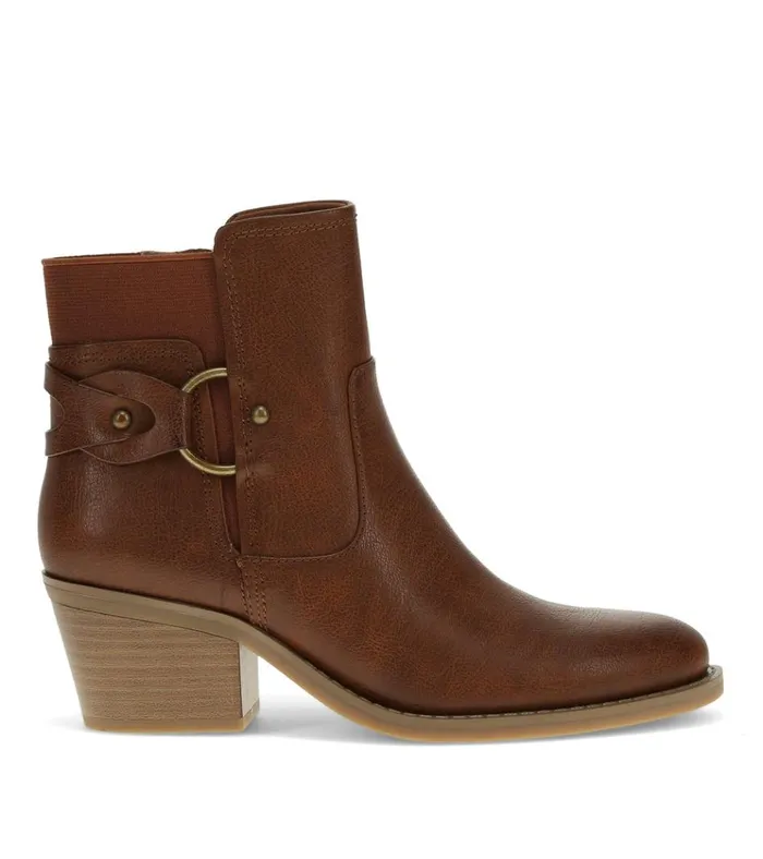 Women Luella Block Heel Bootie Cognac Baretraps Booties
