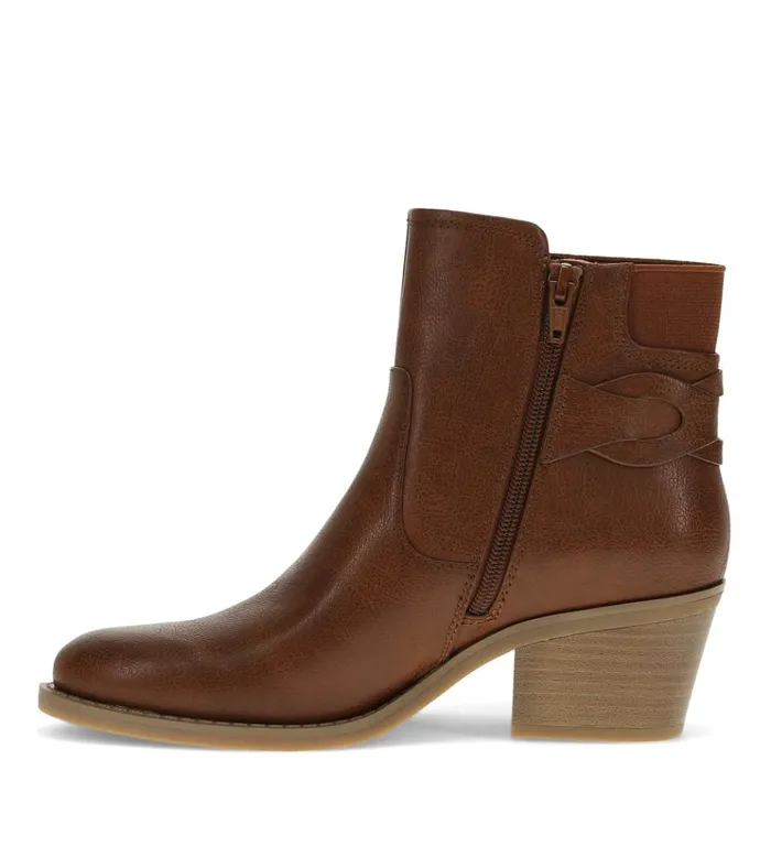 Women Luella Block Heel Bootie Cognac Baretraps Booties