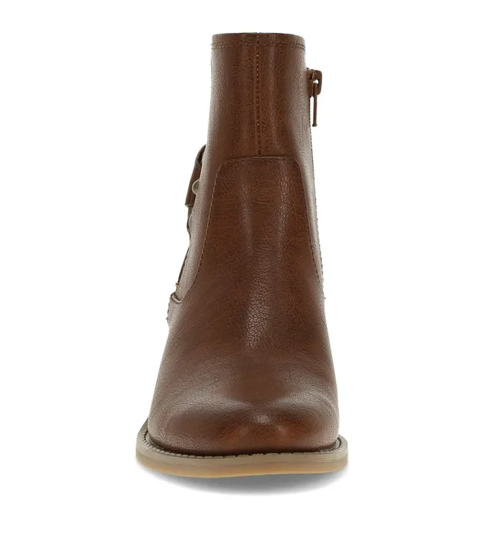Women Luella Block Heel Bootie Cognac Baretraps Booties