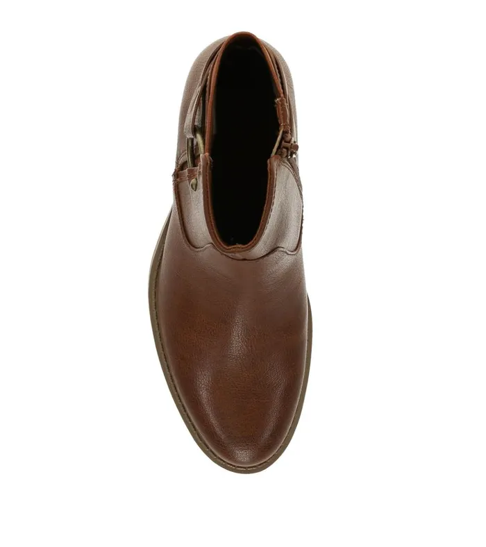 Women Luella Block Heel Bootie Cognac Baretraps Booties
