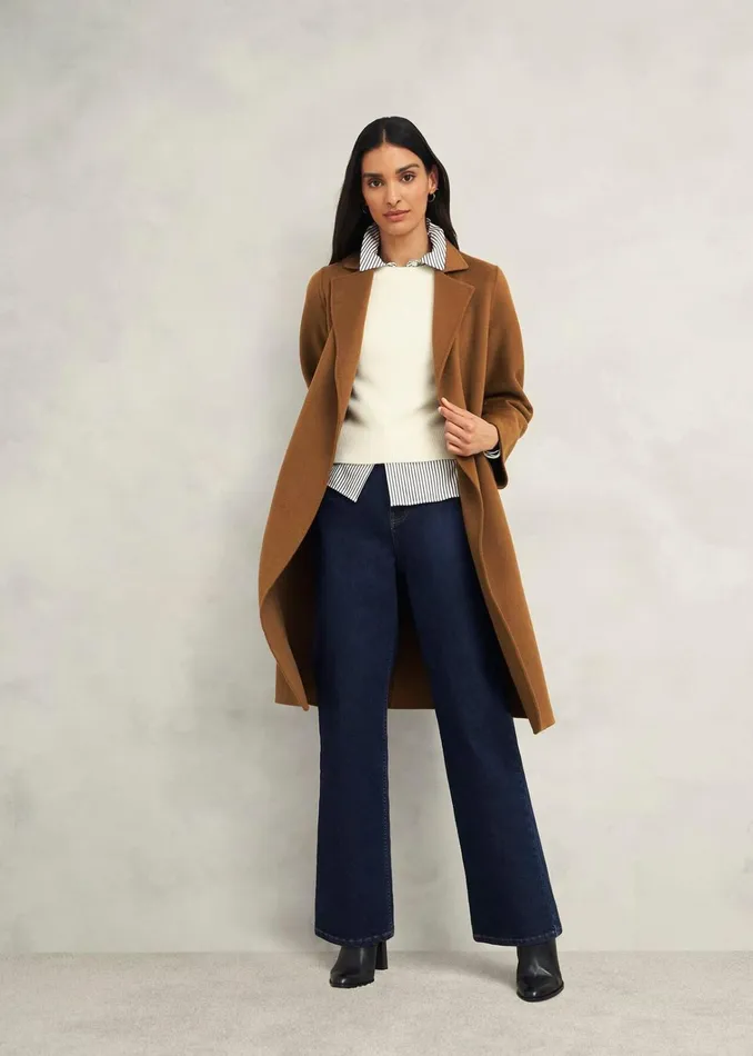 Women Lytham Wrap Coat With Wool Vicuna Hobbs Coats and Jackets
