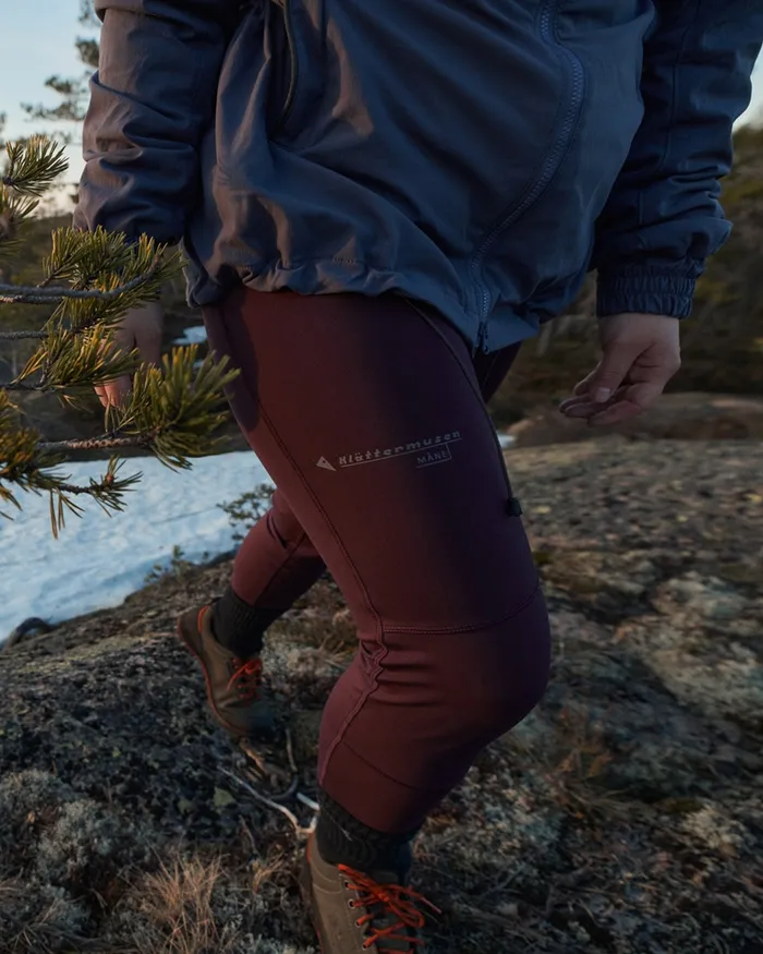 Women Mne Compression Tights Amaranth Red Klttermusen Pants