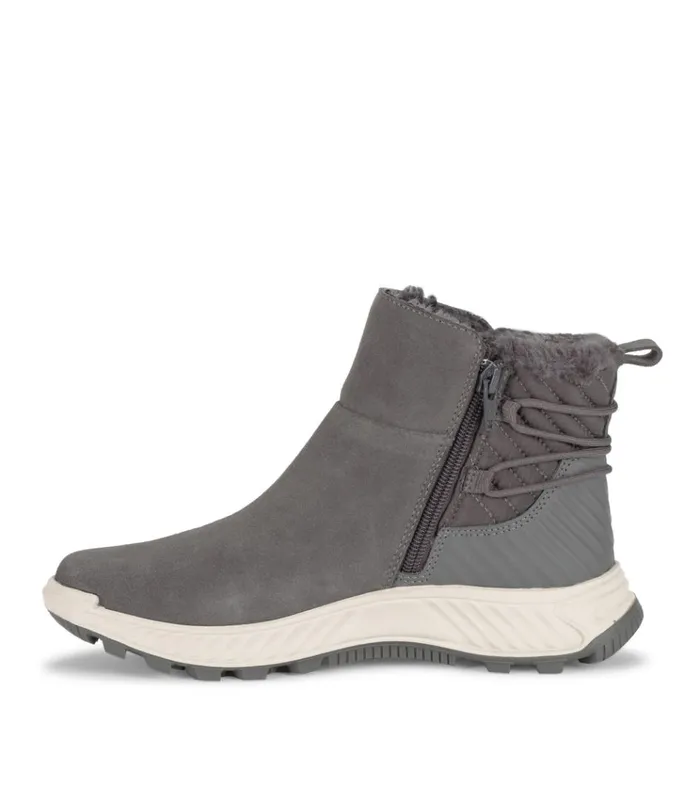 Women Mandie Cold Weather Bootie Dark Grey Suede Baretraps Booties