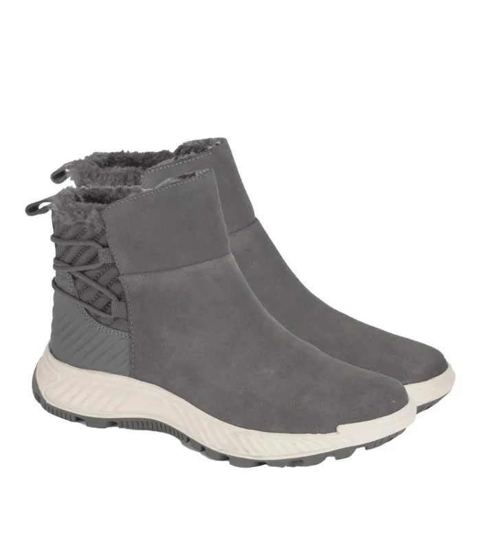 Women Mandie Cold Weather Bootie Dark Grey Suede Baretraps Booties