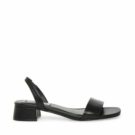 Women MARIAN BLACK LEATHER Black Leather Steve Madden Sandals