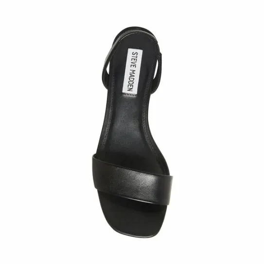 Women MARIAN BLACK LEATHER Black Leather Steve Madden Sandals Women MARIAN BLACK LEATHER Black Leather Steve Madden Sandals