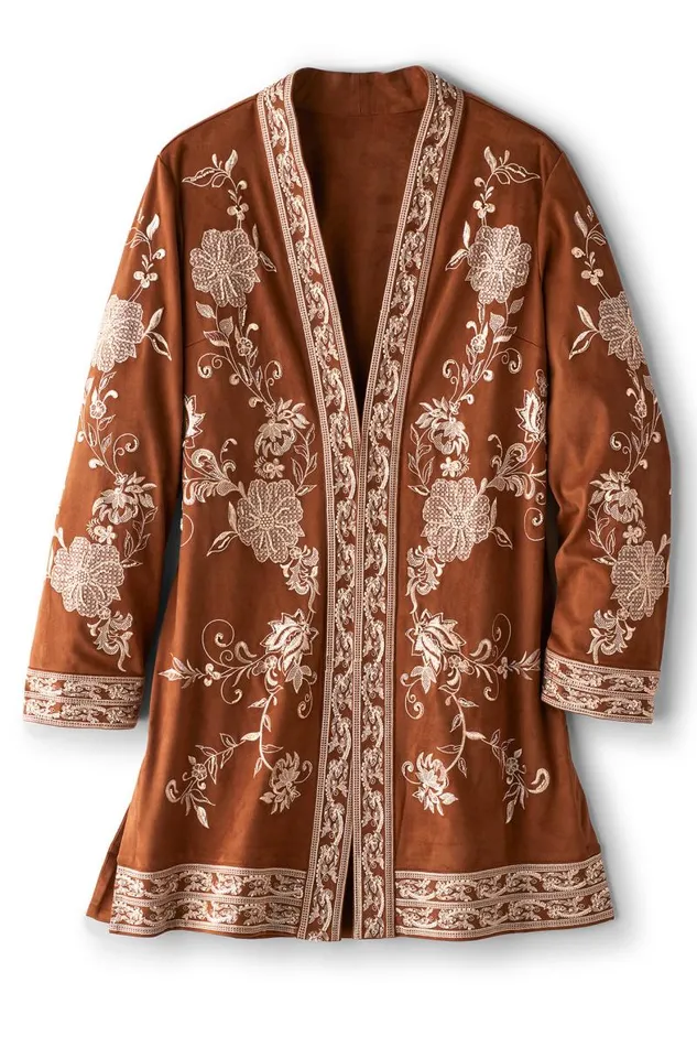 Women Marienne Faux Suede Jacket Auburn Soft Surroundings Toppers Women Marienne Faux Suede Jacket Auburn Soft Surroundings Toppers