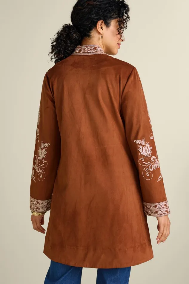 Women Marienne Faux Suede Jacket Auburn Soft Surroundings Toppers Women Marienne Faux Suede Jacket Auburn Soft Surroundings Toppers