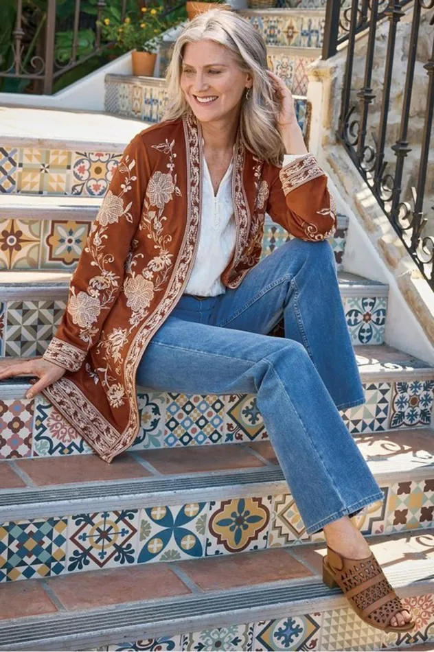 Women Marienne Faux Suede Jacket Auburn Soft Surroundings Toppers Women Marienne Faux Suede Jacket Auburn Soft Surroundings Toppers