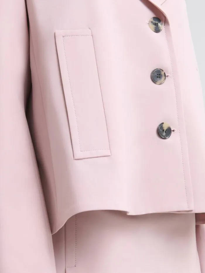 Women Marni Coats and Jackets Pink Virgin Wool ALine Jacket