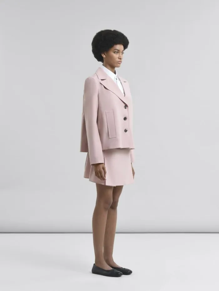 Women Marni Coats and Jackets Pink Virgin Wool ALine Jacket