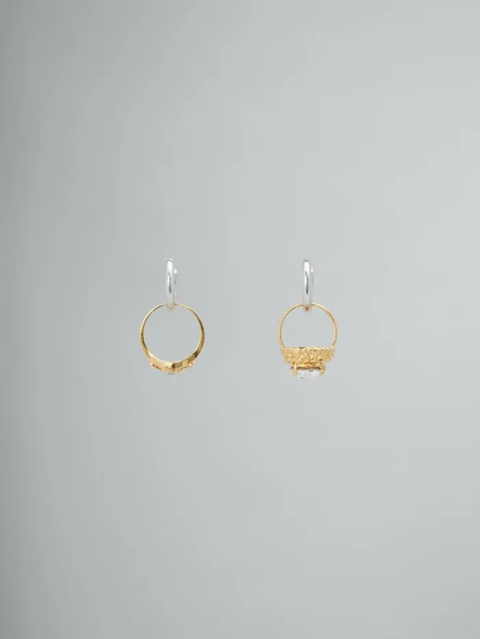Women Marni Earrings Hoop Earrings With Mismatched Rings