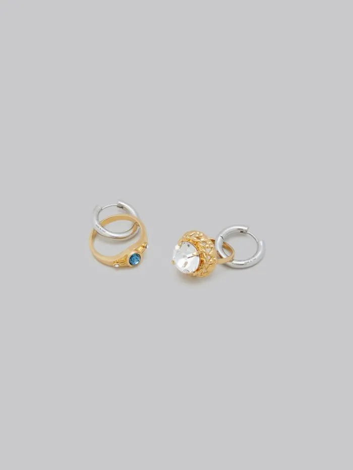 Women Marni Earrings Hoop Earrings With Mismatched Rings