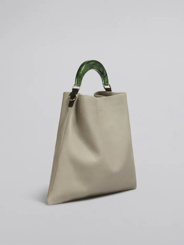 Women Marni Handbags Venice Medium Bag In Beige Leather