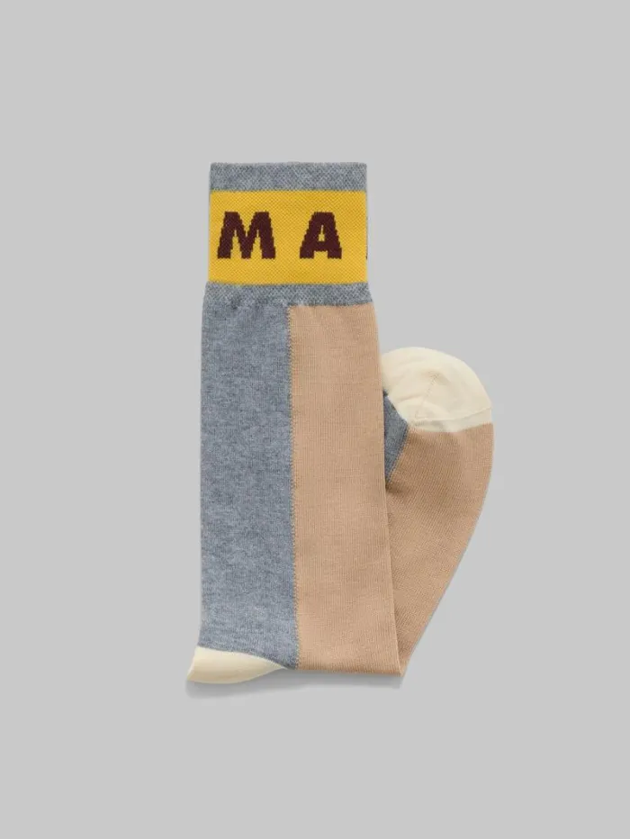 Women Marni Socks Brown ColourBlock Cotton Socks