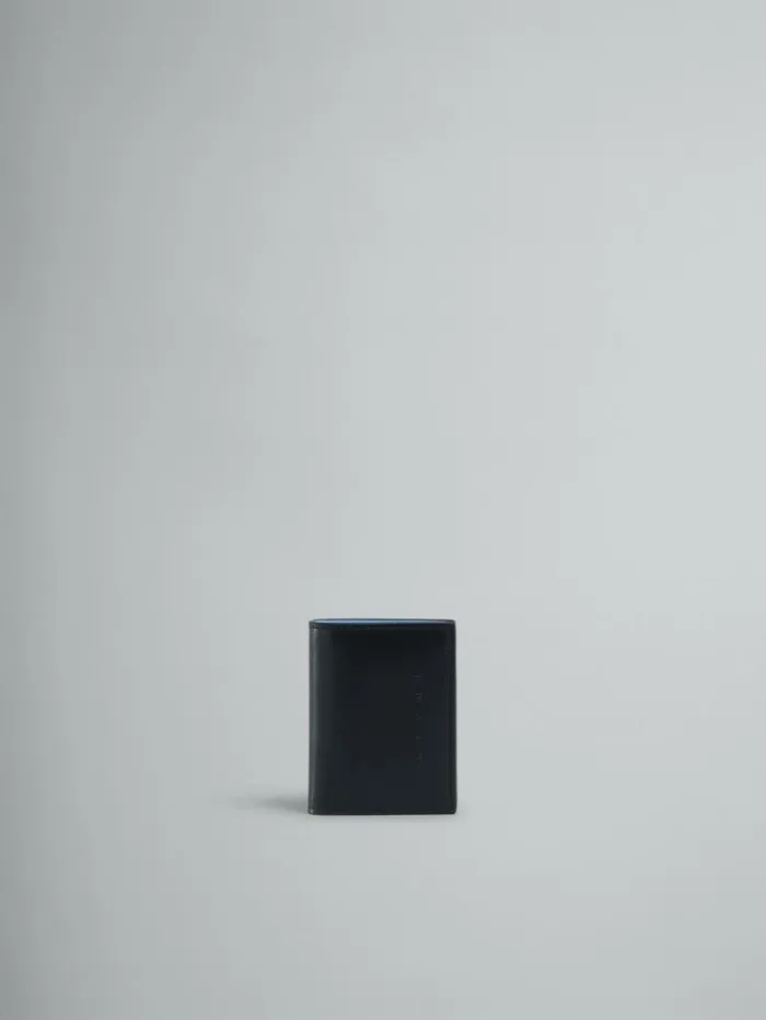 Women Marni Wallets and Small Leather Goods Black Leather Bifold Wallet With Raised Marni Logo Women Marni Wallets and Small Leather Goods Black Leather Bifold Wallet With Raised Marni Logo