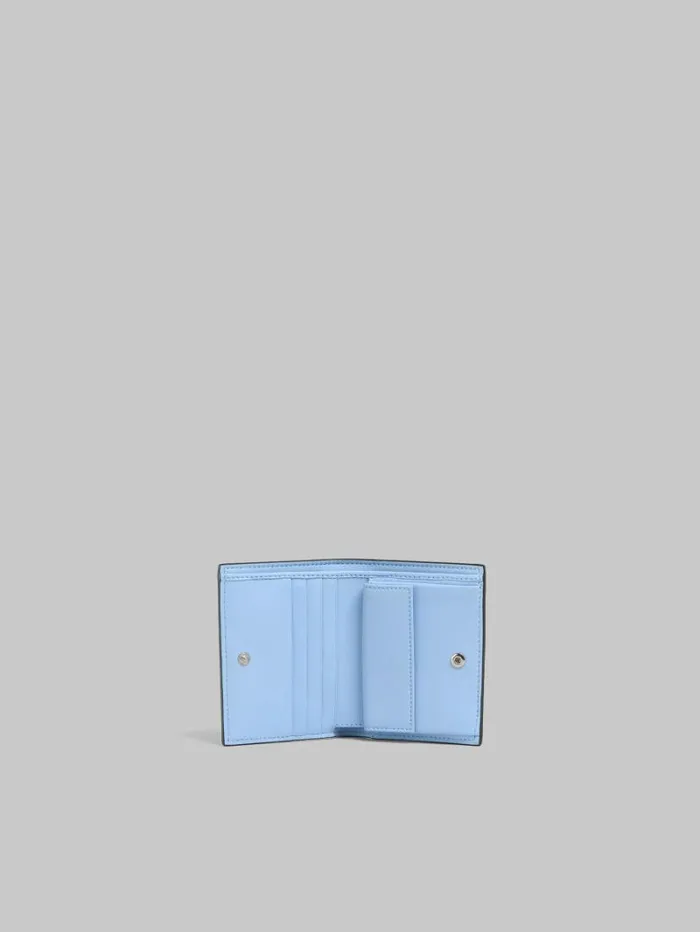 Women Marni Wallets and Small Leather Goods Black Leather Bifold Wallet With Raised Marni Logo
