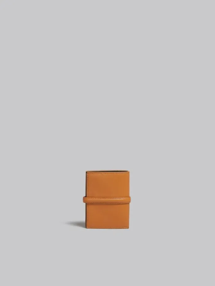 Women Marni Wallets and Small Leather Goods Brown Leather Bifold Prisma Wallet