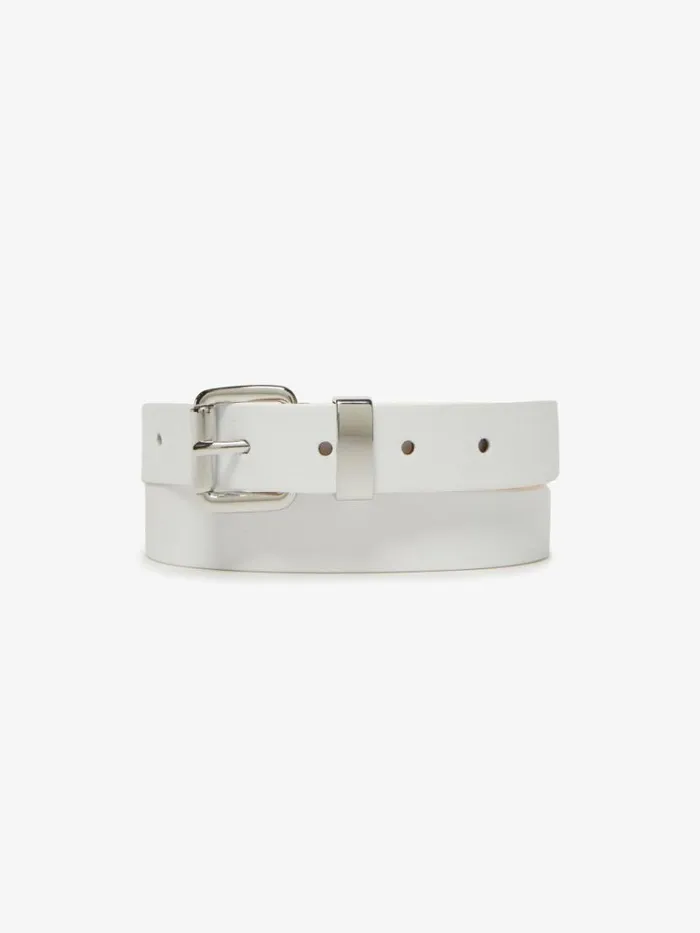 Women Max Mara Belts Nappa Leather Belt Optical White