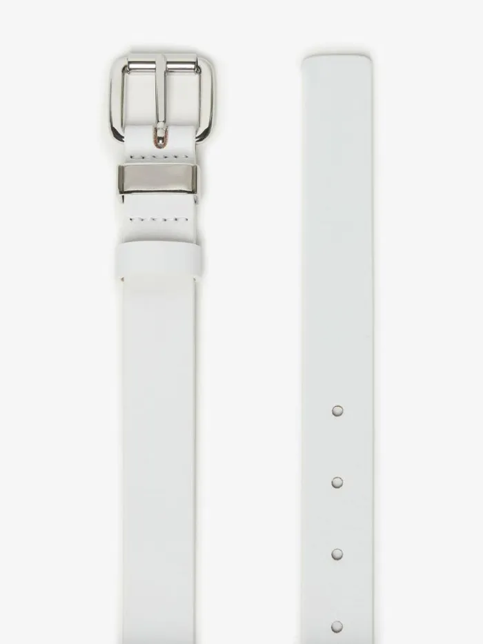 Women Max Mara Belts Nappa Leather Belt Optical White