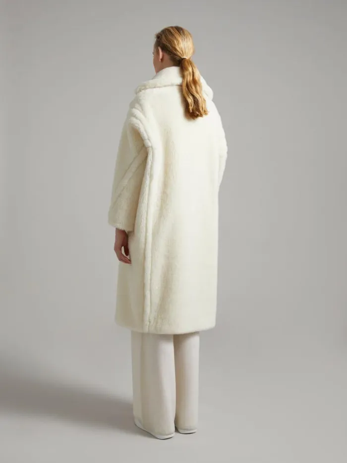 Women Max Mara Coats Teddy Bear Icon Coat White