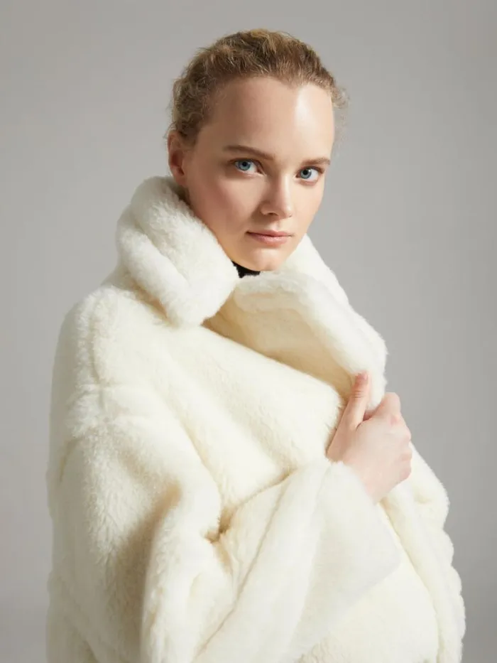 Women Max Mara Coats Teddy Bear Icon Coat White