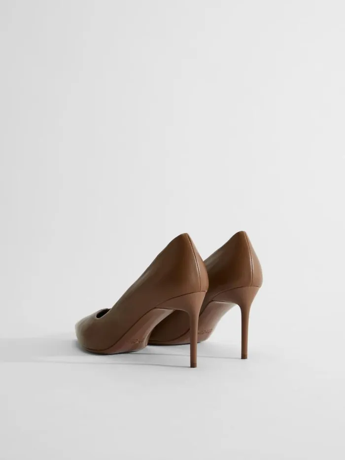 Women Max Mara Dcollet Nappa Leather Court Shoes Brown