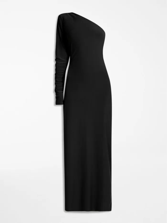 Women Max Mara Dresses Asymmetrical Jersey Dress Black