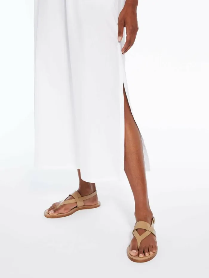 Women Max Mara Dresses Cotton And Silk Dress With Drawstring Optical White