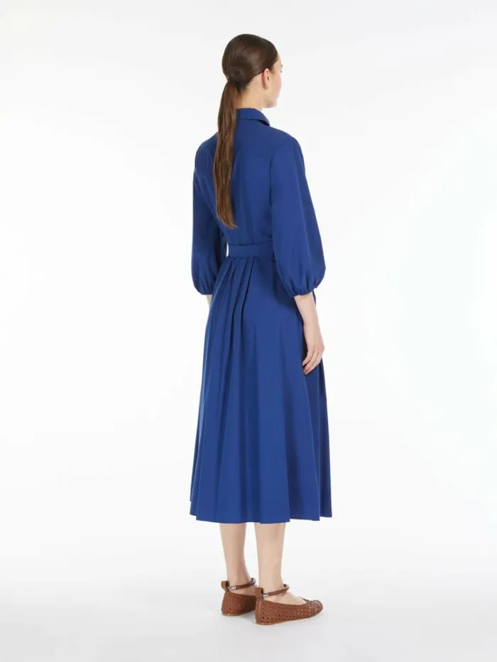 Women Max Mara Dresses Cotton Poplin Dress Navy