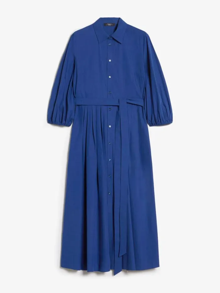 Women Max Mara Dresses Cotton Poplin Dress Navy