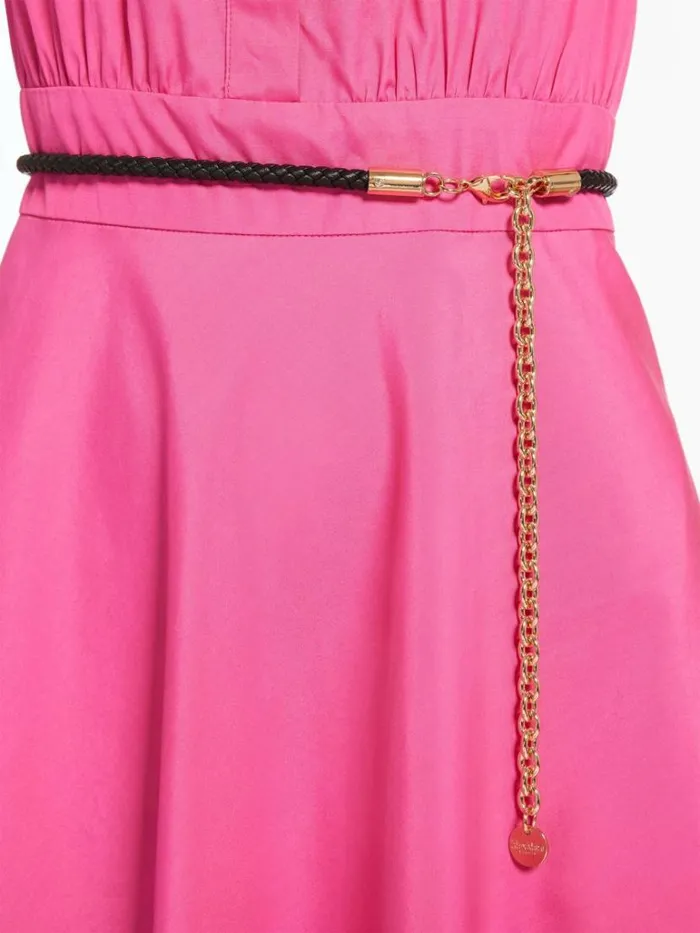 Women Max Mara Dresses Cotton Poplin Polo Dress Fuchsia