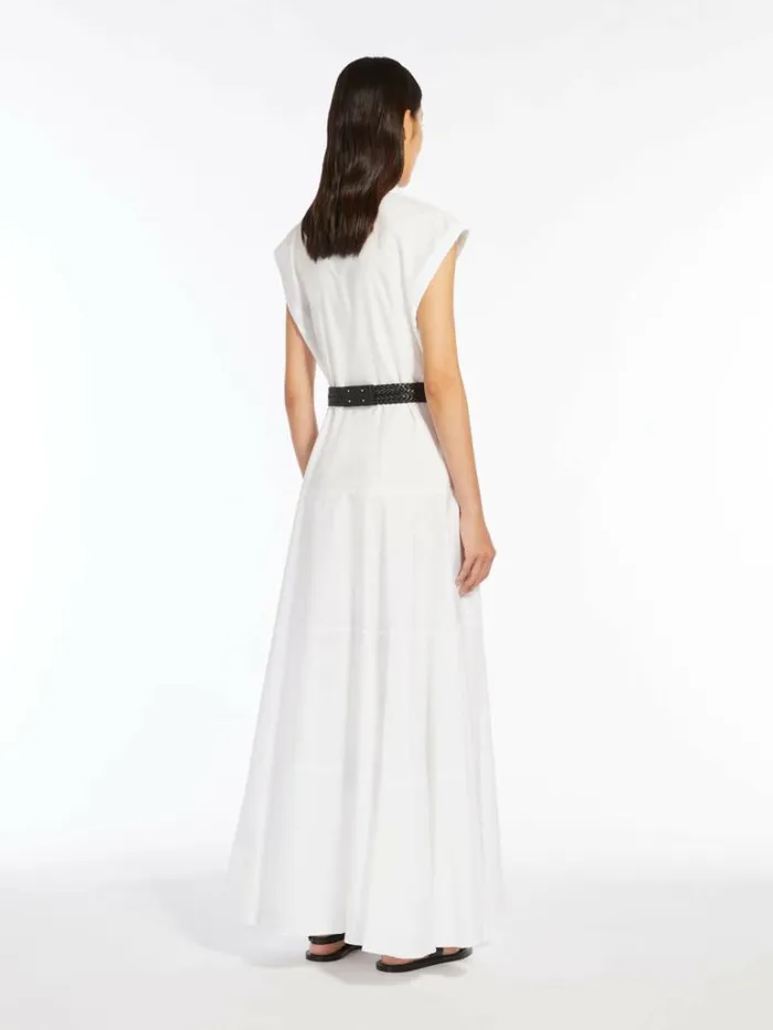 Women Max Mara Dresses Cotton Shirt Dress Optical White