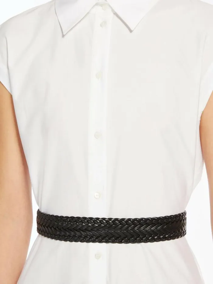Women Max Mara Dresses Cotton Shirt Dress Optical White