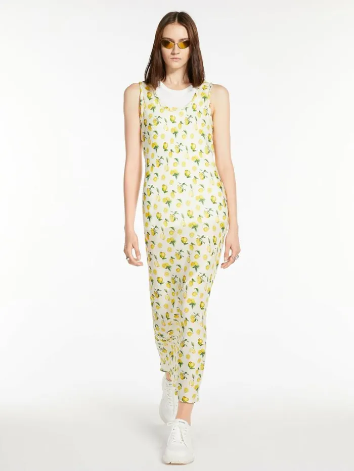 Women Max Mara Dresses Long Sleeveless Dress Vanilla