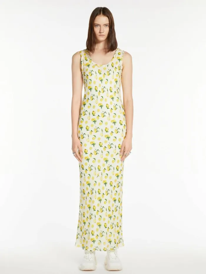 Women Max Mara Dresses Long Sleeveless Dress Vanilla