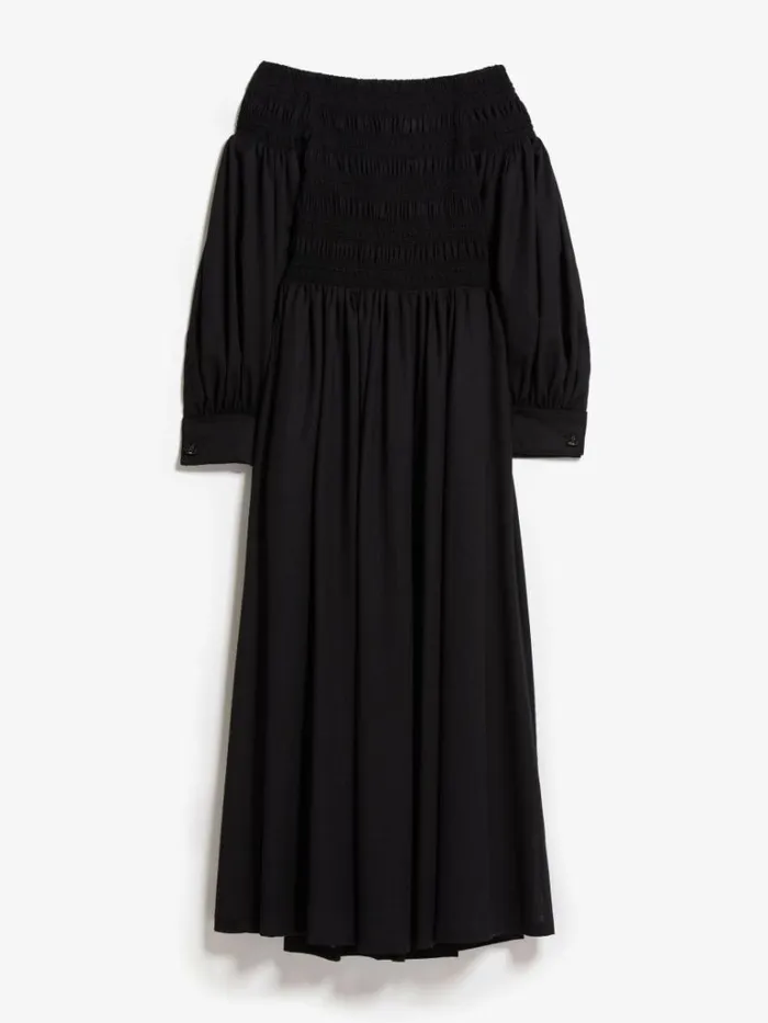 Women Max Mara Dresses Off The Shoulder Wool Dress Black