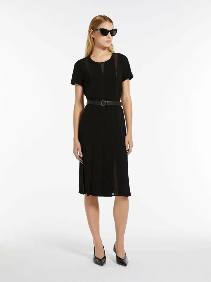 Women Max Mara Dresses Striped Cady Dress Black
