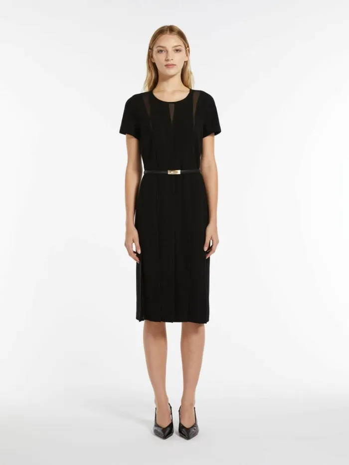 Women Max Mara Dresses Striped Cady Dress Black