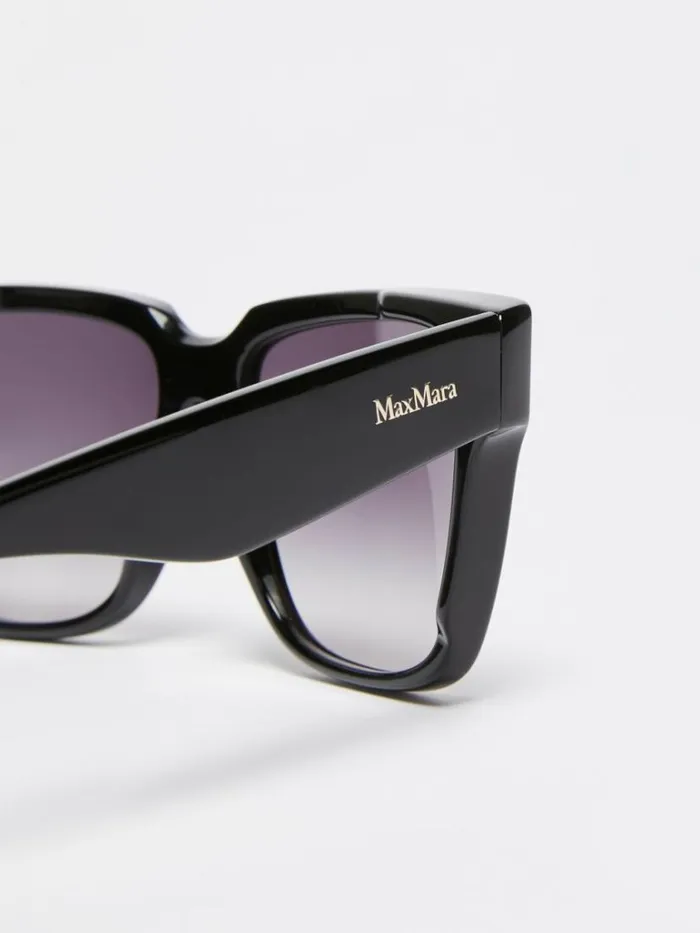 Women Max Mara Eyewear Acetate Glasses Black