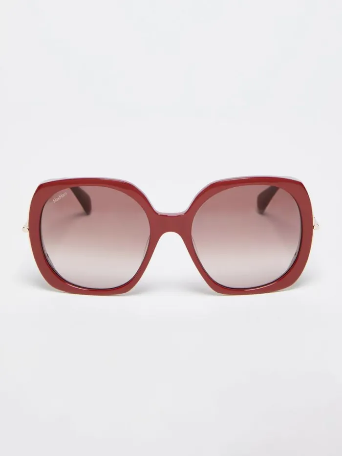 Women Max Mara Eyewear Oversized Glasses Red