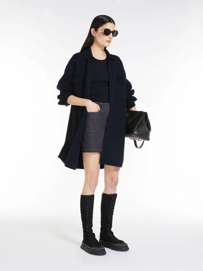 Women Max Mara Jackets And Blazers Wool Tricot Jacket Ultramarine