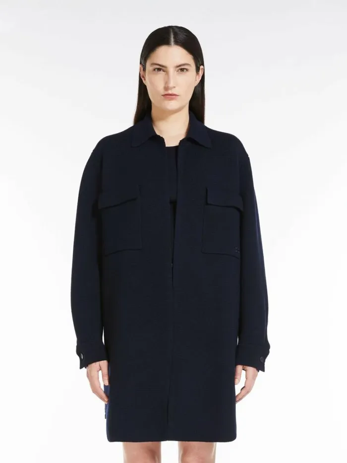 Women Max Mara Jackets And Blazers Wool Tricot Jacket Ultramarine