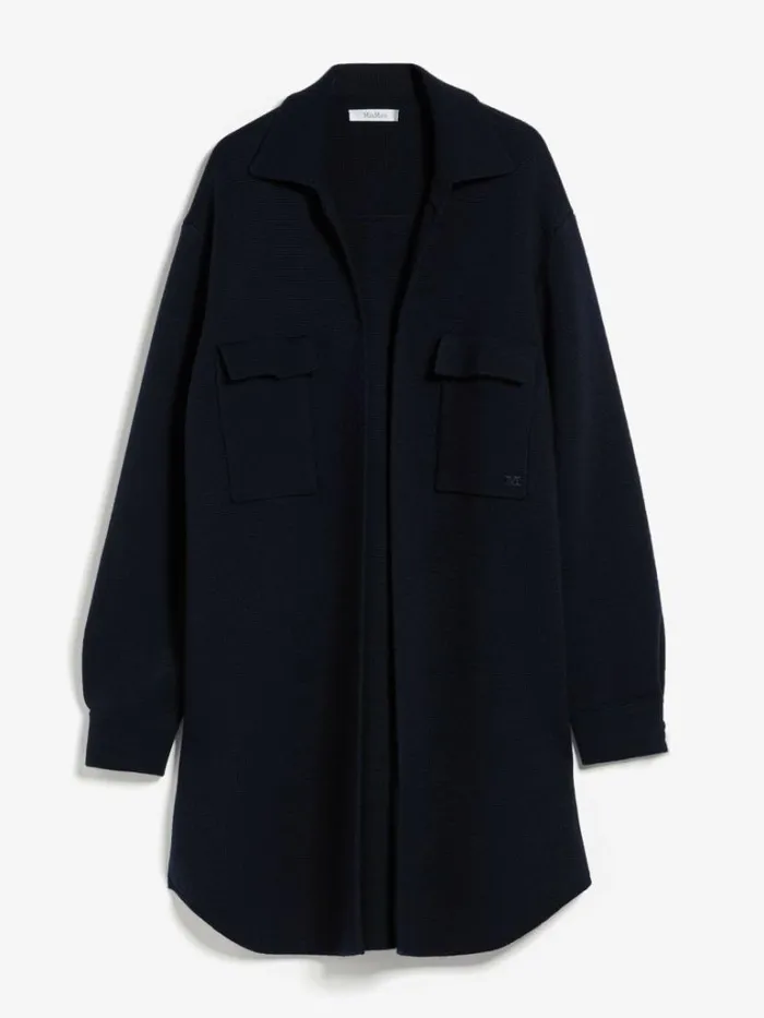 Women Max Mara Jackets And Blazers Wool Tricot Jacket Ultramarine