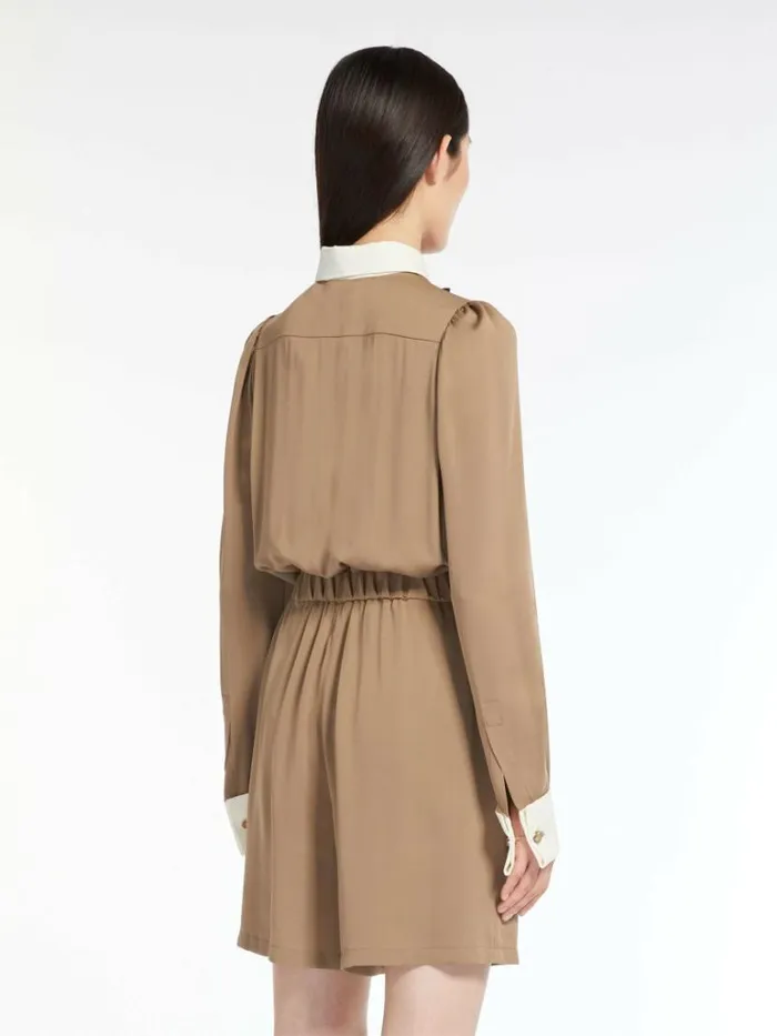 Women Max Mara Jumpsuits Short Jumpsuit In Silk Charmeuse Earth