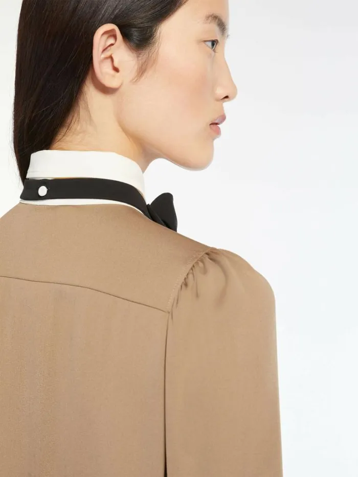 Women Max Mara Jumpsuits Short Jumpsuit In Silk Charmeuse Earth